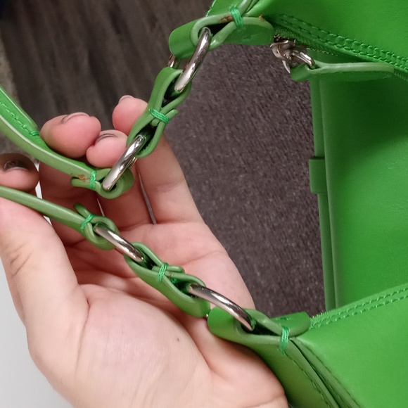 💚RARE Ralph Lauren💚 - Kelly Green Leather Equestrian Stirrup Hobo Bag - Picture 14 of 16